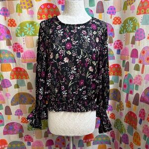 Kontrol L/S Floral Blouse. Medium
